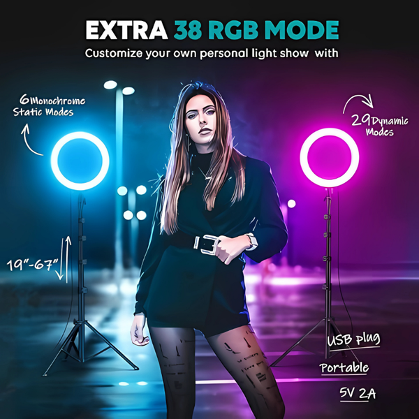 Colorful LED Selfie Ring Light